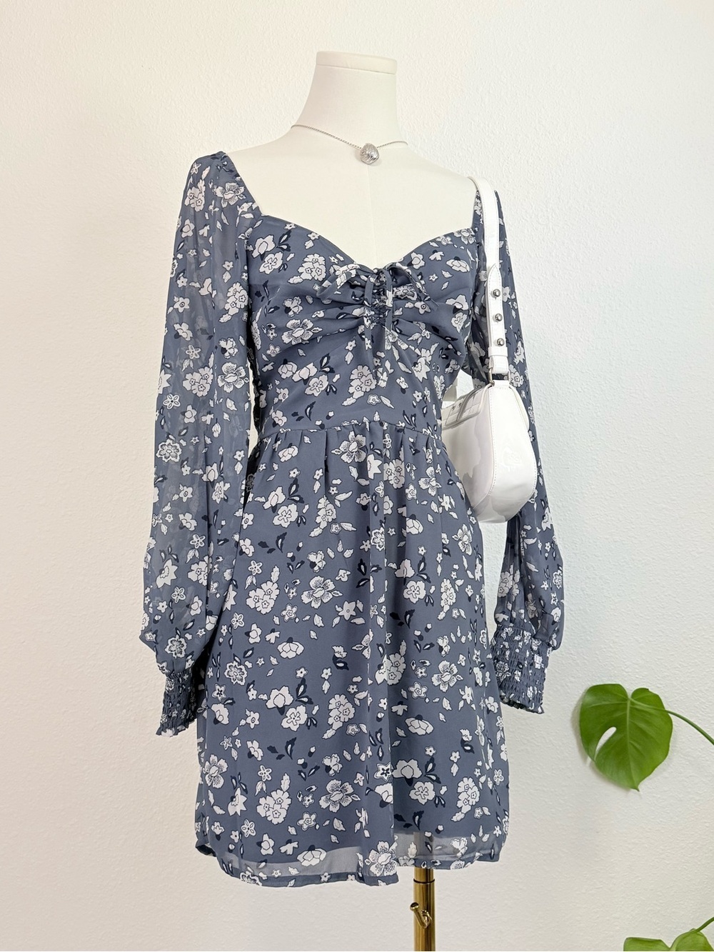 Hollister Floral Milkmaid Mini Dress Feminine Cottage Romantic